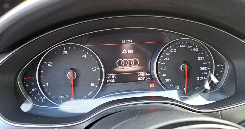 Audi A6 cena 99990 przebieg: 160515, rok produkcji 2017 z Sława małe 407